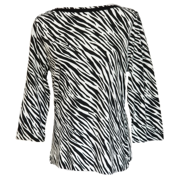 Westbound zebra print knit blouse - Picture 1 of 7